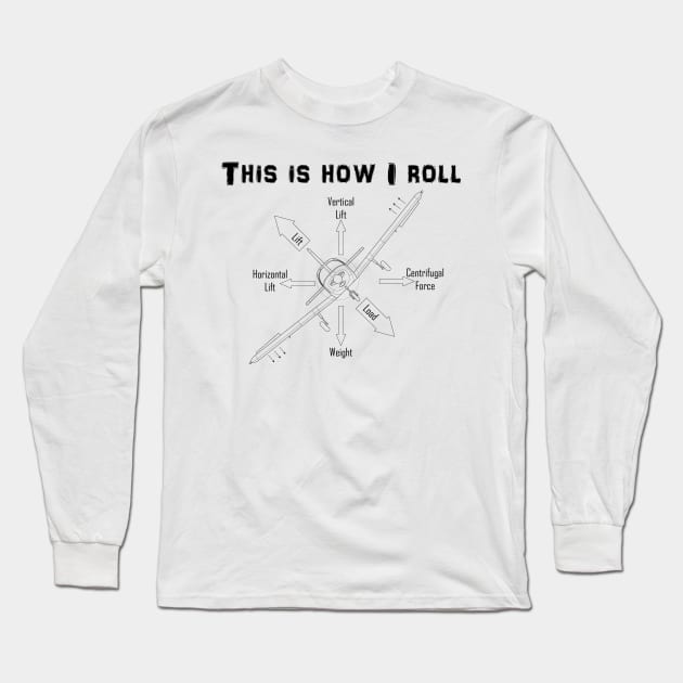 This is how I Roll Low Wing Airplane Long Sleeve T-Shirt by zehrdesigns